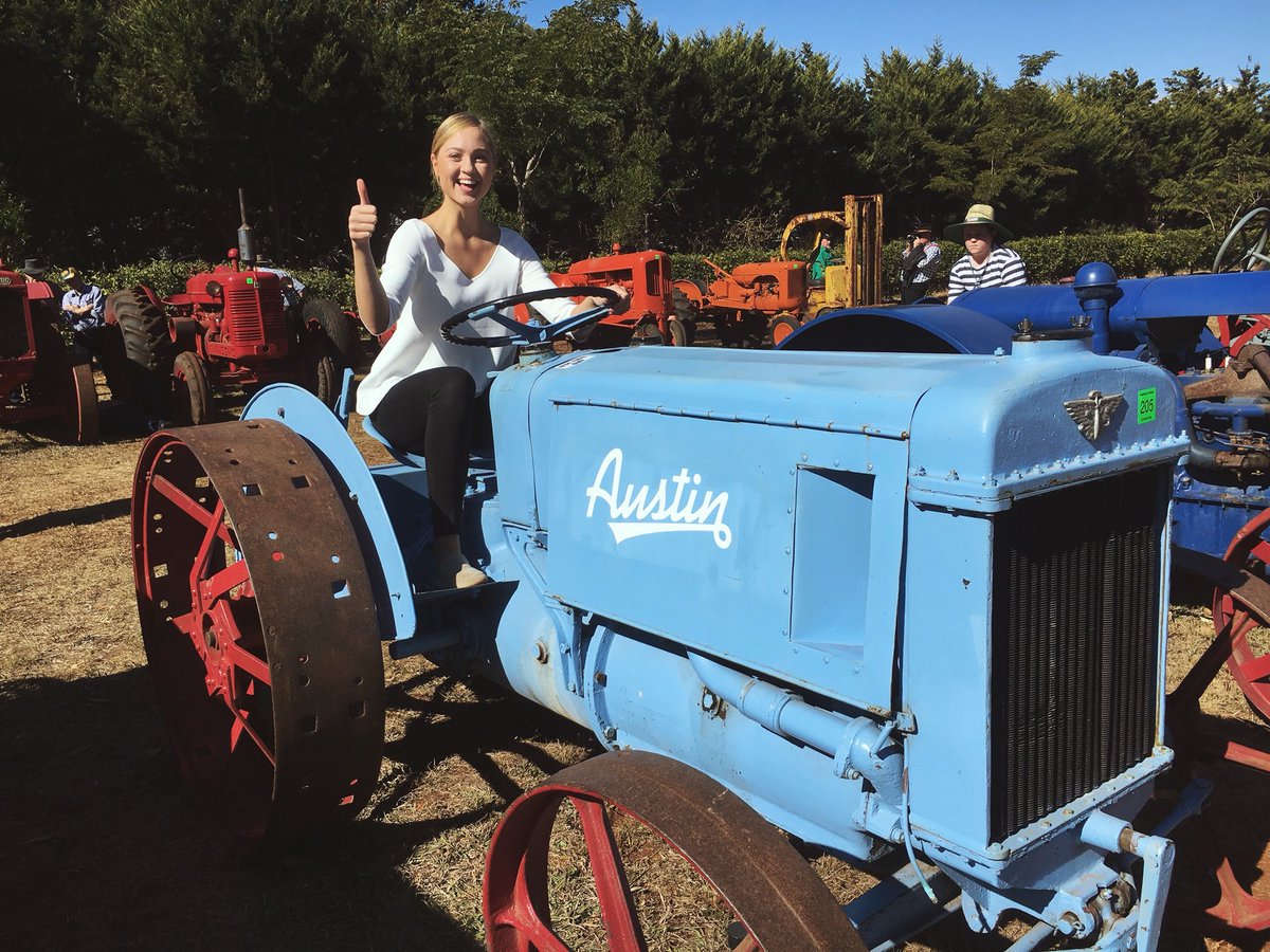 anniepullar's tweet photo. The closest I will ever get to this bad boy. Just one of Albert Brimblecombeโs tractors... #auction #tractorcollection https://t.co/w3UQYLe5iQ