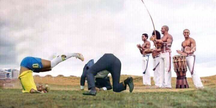 Neymar e Tite dançam capoeira de Anbola!