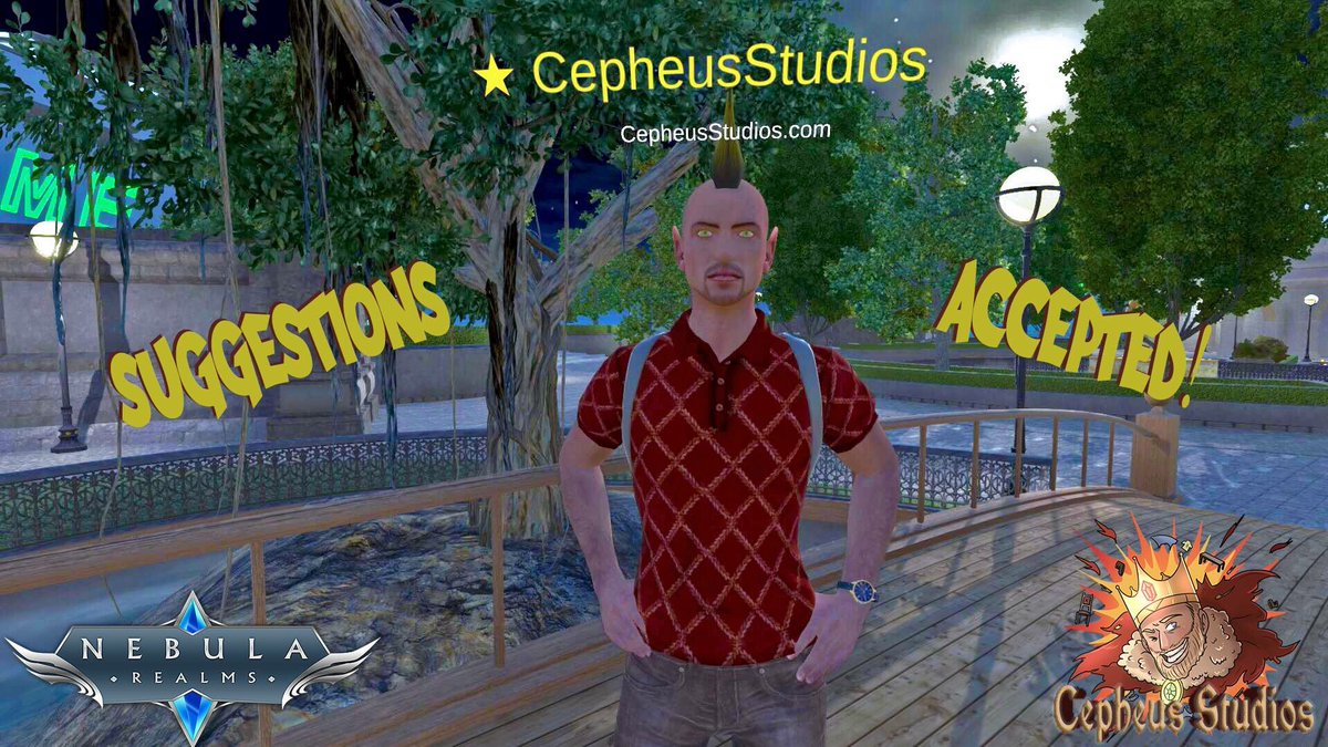 CepheusStudios's tweet image. Since we released our first set of items on Nebula Realms! 

What items would you like to see next that we can create? 

Please leave us feedback in the "Tweet Below" or Email: Support@cepheusstudios.com