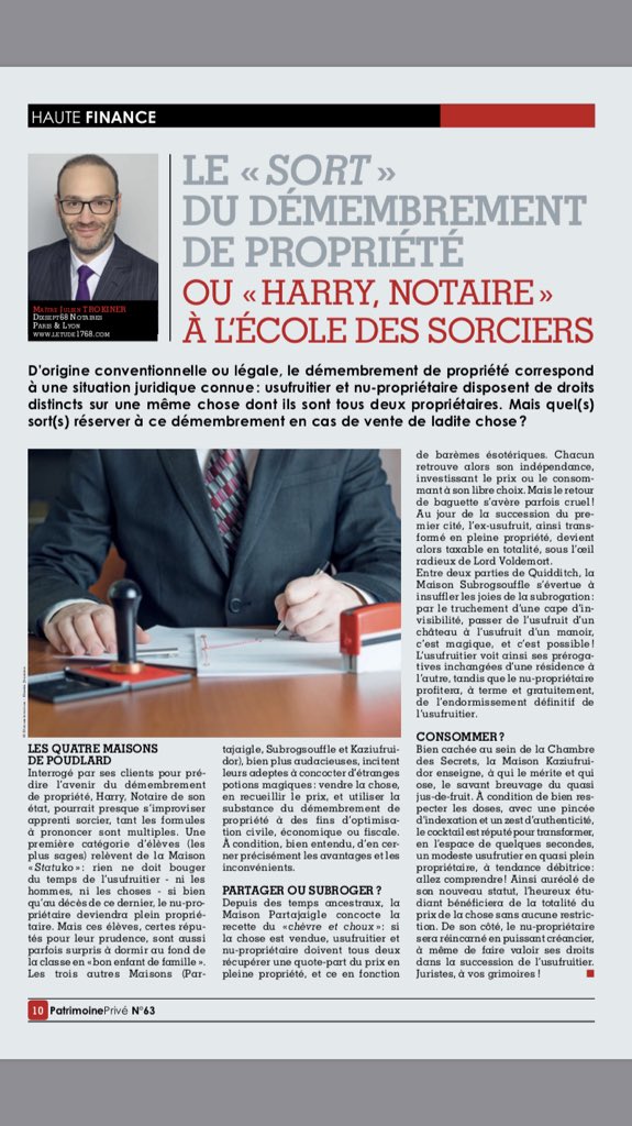 JulienTrokiner's tweet photo. « Harry, Notaire » à l’école des sorciers https://t.co/ArMtuOmDIZ