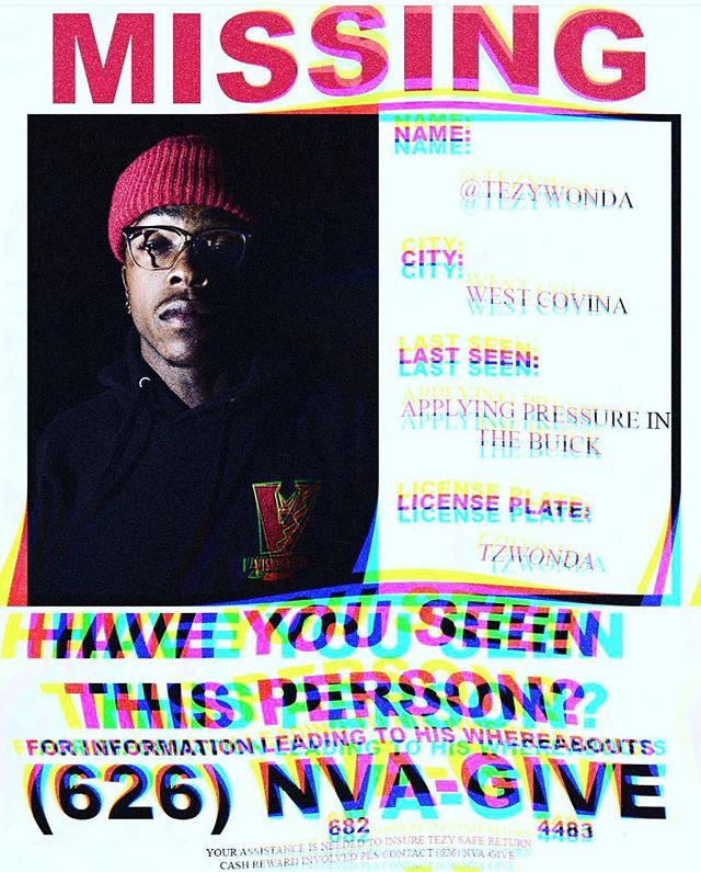 celltoo's tweet image. 🚨 MISSING 🚨 Has anyone seen @tezywonda ? Call 626-NVA-GIVE if found. 😢 ift.tt/2K57dyV