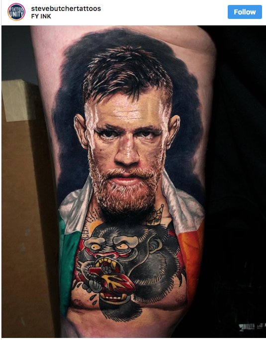 Tattoo Artist Creates Lifelike Portrait Of Conor Mcgregor Thescore Scoopnest
