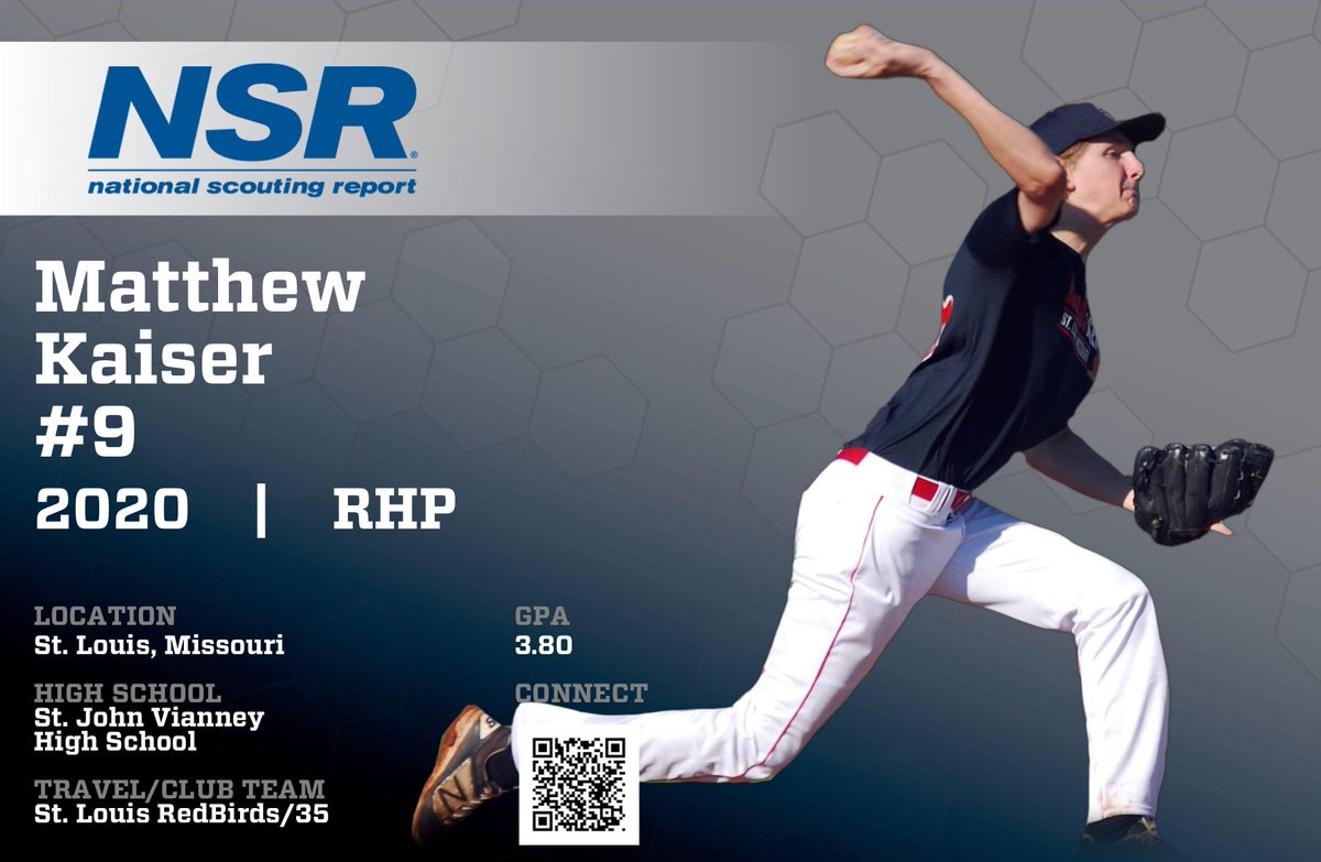 ump_03's tweet photo. NSR of Missouri welcomes @Matthew_Kaiser9 into the #NSRbaseball family!! Big things are coming for this 6’5” RHP. #NSRnow #NSRathlete #NSRdifference #baseball #LiveYourDash @CodyWade7 Coaches you’ll want to keep an eye 👁 on this one ✅ his profile:👉🏻 https://t.co/zDdP7ZxHZh https://t.co/z5Ox3pPebY