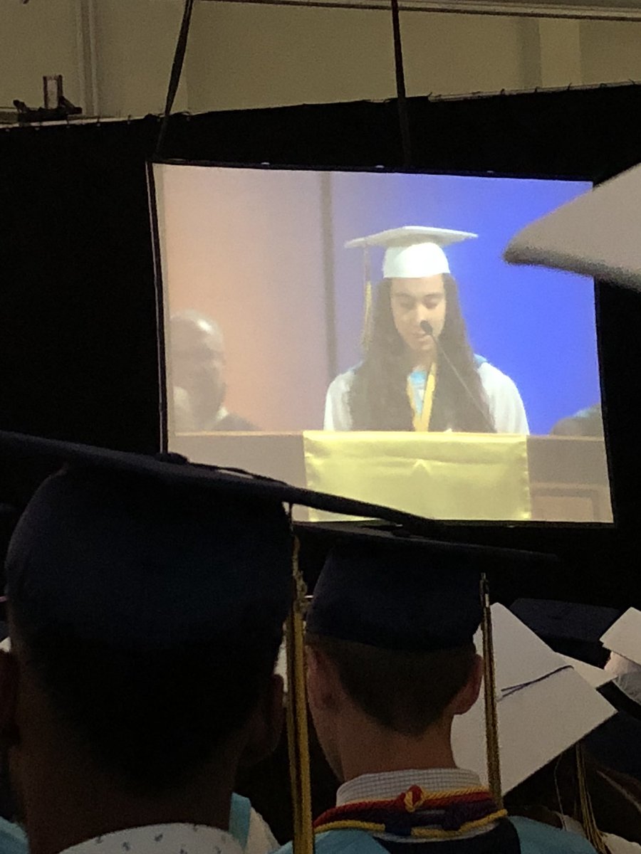 SpencerportCSD's tweet photo. #AleahMartone speaks at 2018 ceremony as #Salutatorian https://t.co/QmkM3JYbYW
