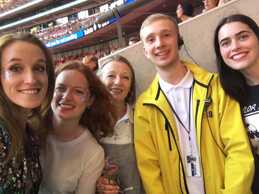 Char_Robins's tweet photo. @wembleystadium THIS GUY made our dreams come true tonight and replaced our covered seats with front row!! He went above and beyond for us in every way! Please give him recognition. He was fantastic! #repTourLondon https://t.co/sSHy7olv3Y