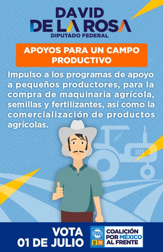 DLRosa_David's tweet photo. Con tu apoyo vamos a impulsar en el Congreso de la Unión más recursos al campo y los agricultores y poner en alto a nuestro Valle de Mexicali #PorMexicaliAlFrente. https://t.co/rQSFyBZ5Gu