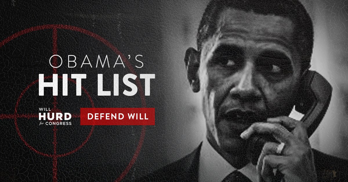 Obama’s out-of-state group has put our district on their “hit list" of seats to flip this election. We can't let Democrats take TX23 by allowing outside money to influence our election. CLICK to SIGN my petition &amp; help defend against these outside attacks! action.hurdforcongress.com/obama-hit-list/