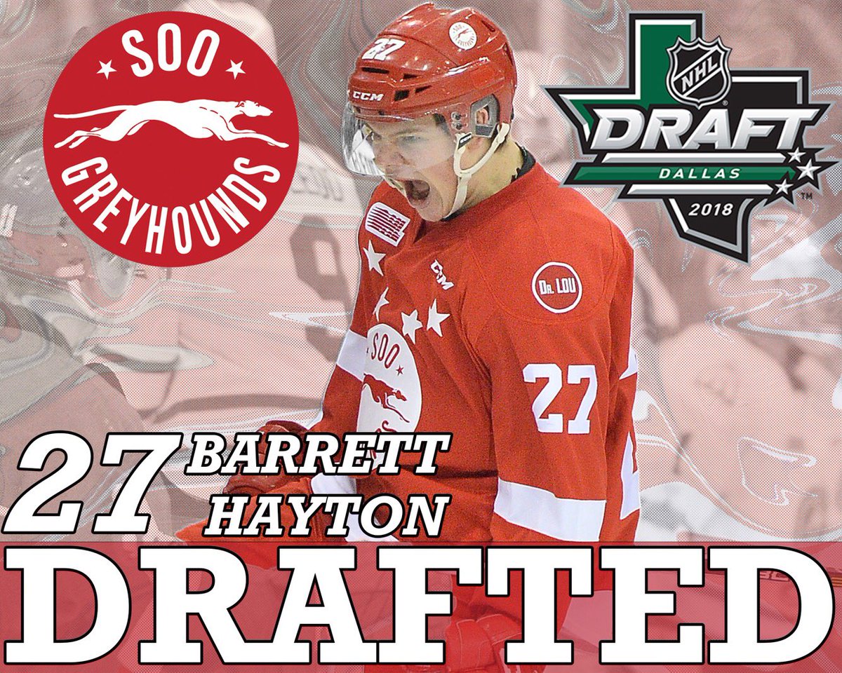 With the 5th overall pick in the 2018 #NHLDraft, the <a href="/ArizonaCoyotes/">Arizona Coyotes</a> select @barretthayton27! Congratulations, Barrett!