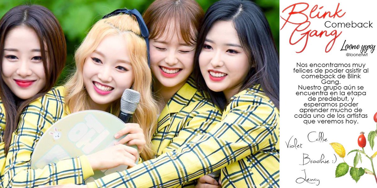 loonetwt's tweet photo. Estamos muy felices de estar presentes en el Hwajung Gymnasium y presenciar el comeback stage de Blink Gang. La agrupación ha sido una gran inspiración para todas y esperamos llegar a ser un grupo tan unido y exitoso como ustedes en el futuro ¡Gracias por invitarnos!
#BGCOMEBACK https://t.co/P0QBmZ8lyW