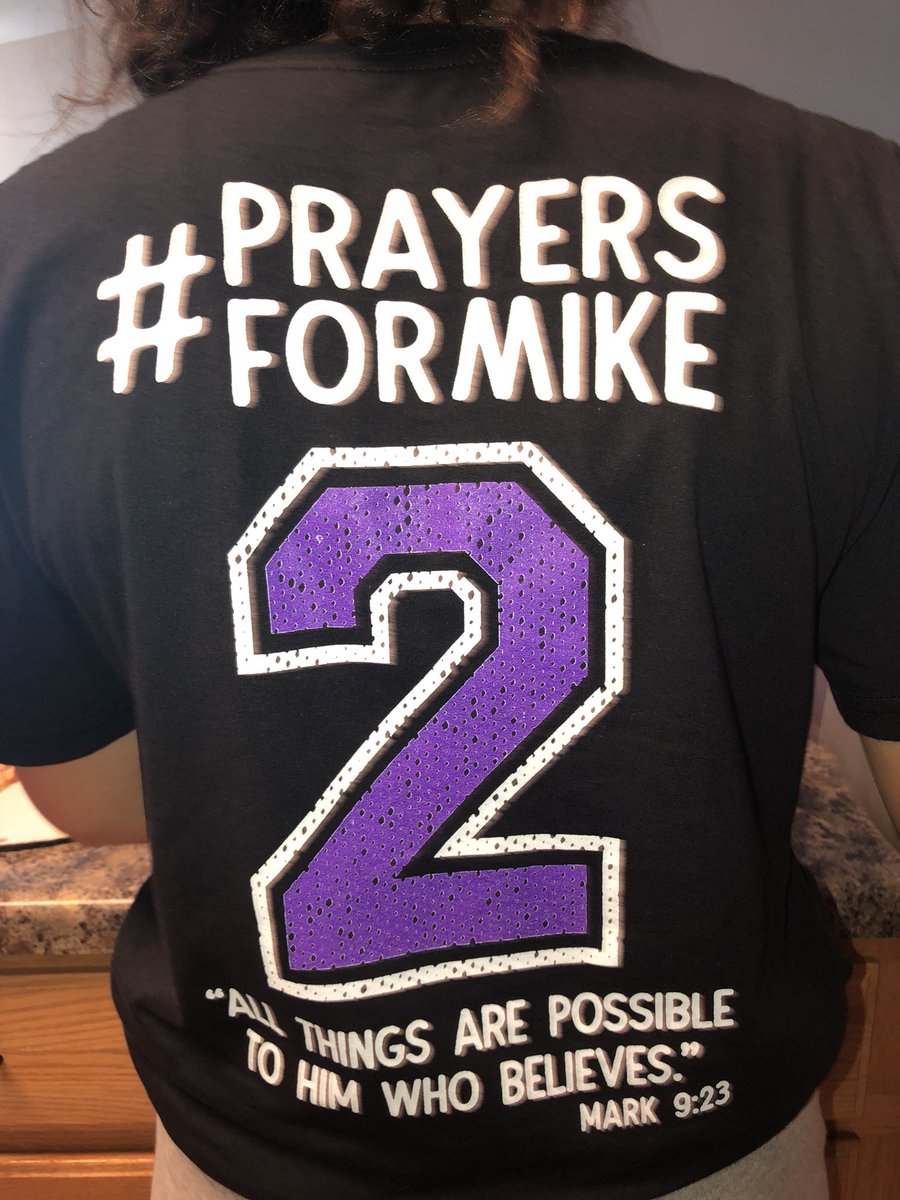 byron_students's tweet photo. Shirts for Mike are now for sale!!! $20 each to support him during this difficult time!!! DM this account if you want one!! #fightformike 💜🖤 https://t.co/J7qmluzfn6