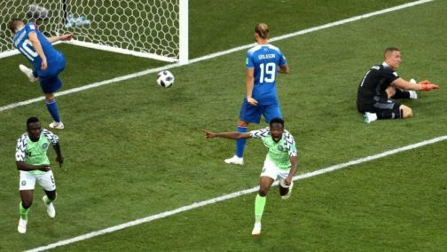 OfficialPDPNig's tweet photo. We congratulate the @NGSuperEagles for defeating Iceland 2-0 in their second match at the ongoing @FIFAWorldCup in Russia. We also thank the @NGRSenate Minority Leader, Sen. Godswill Akpabio for his presence at the stadium to boost the morale of the players. Power to the people! https://t.co/3qemwrQfdA