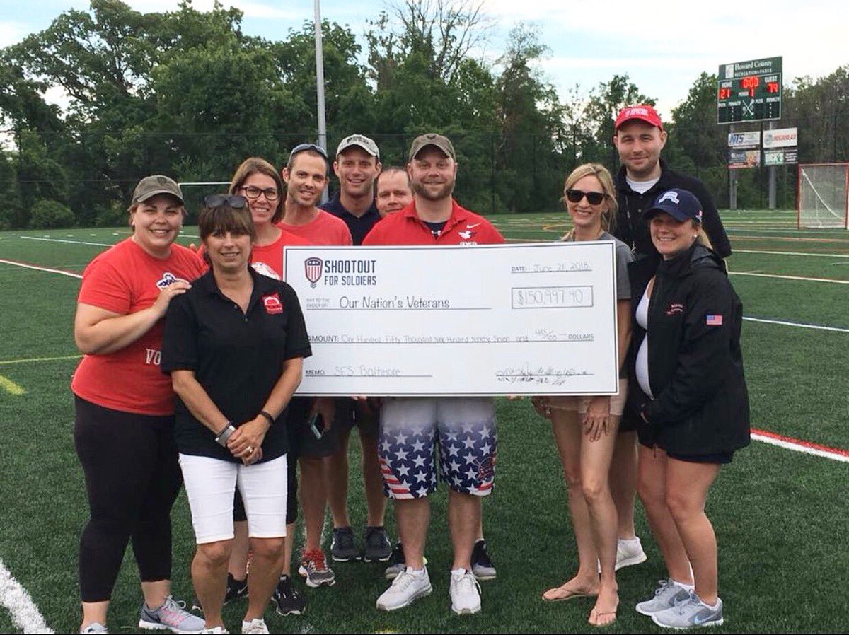 Amazing experience with @SFSLacrosse 2018 in Baltimore! More than $150,000 raised for veterans and caregivers! Thank you so so much for letting us be a part of this and for all of your support! #SupportVeterans #SupportCaregivers #StopPTSD 🇺🇸🇺🇸