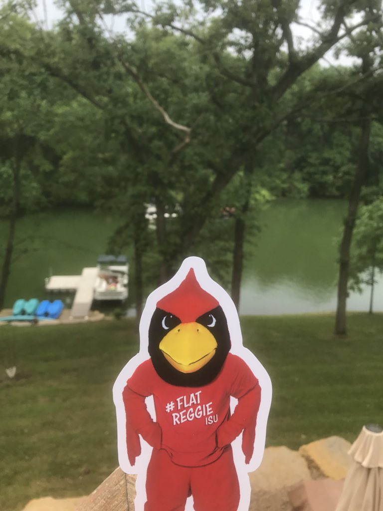 So happy that <a href="/MrsKRichey/">Kristin Richey</a> and I were able to be a part of <a href="/educationISU/">Education at ISU</a> #NTConISU and support new teachers!  Now to get #FlatReggieISU to the lake to relax and reflect on the days conversations. #RedbirdProud