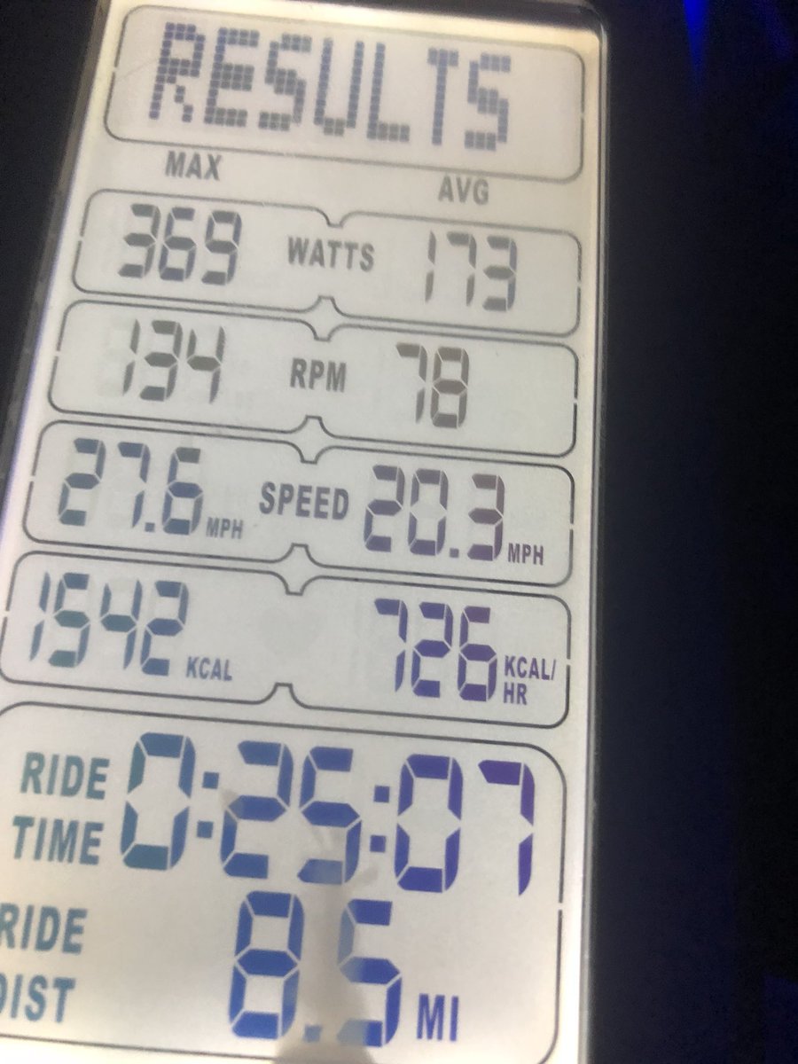etaylor810's tweet photo. @KwameDwase @rundioa @Matt_Huml @_Aicher @OlanScott @ProfKWalker @DrBarnhill @MikeNaraine @docjewells @NefWalker @ProfPfleegor @wagesofwins @NatalieLSmith @JeremyJForeman 25 minute spin + TRX circuit to start the weekend! #moveProfmove https://t.co/vDsl6dEY9x