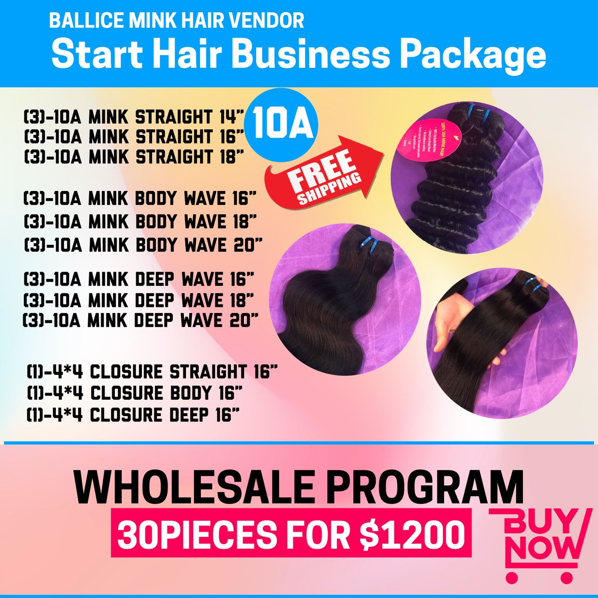 10A brazilian hair business package. We did not get any complaints about our 10A Brazilian hair.
Phone/WhatsApp:+86-15639287152
Email: info@ballicevirginhairl.com
Ballice Hair Web: ballicevirginhair.com
#virginhairextensions #VirginHair #SaleHair #bodywave #miinkbrazilian