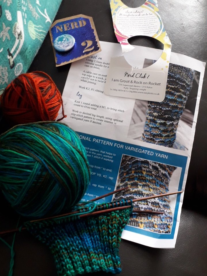 JuliaBadger2's tweet photo. Just started my sock knitting with #easyknits Nerd Club 2. 😍 https://t.co/b1AGNJ1CH8
