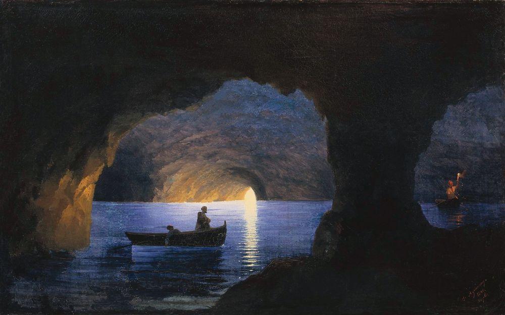 Twitter continues with craziness, so I counter with Aivazovsky's "Azure Grotto, Naples"