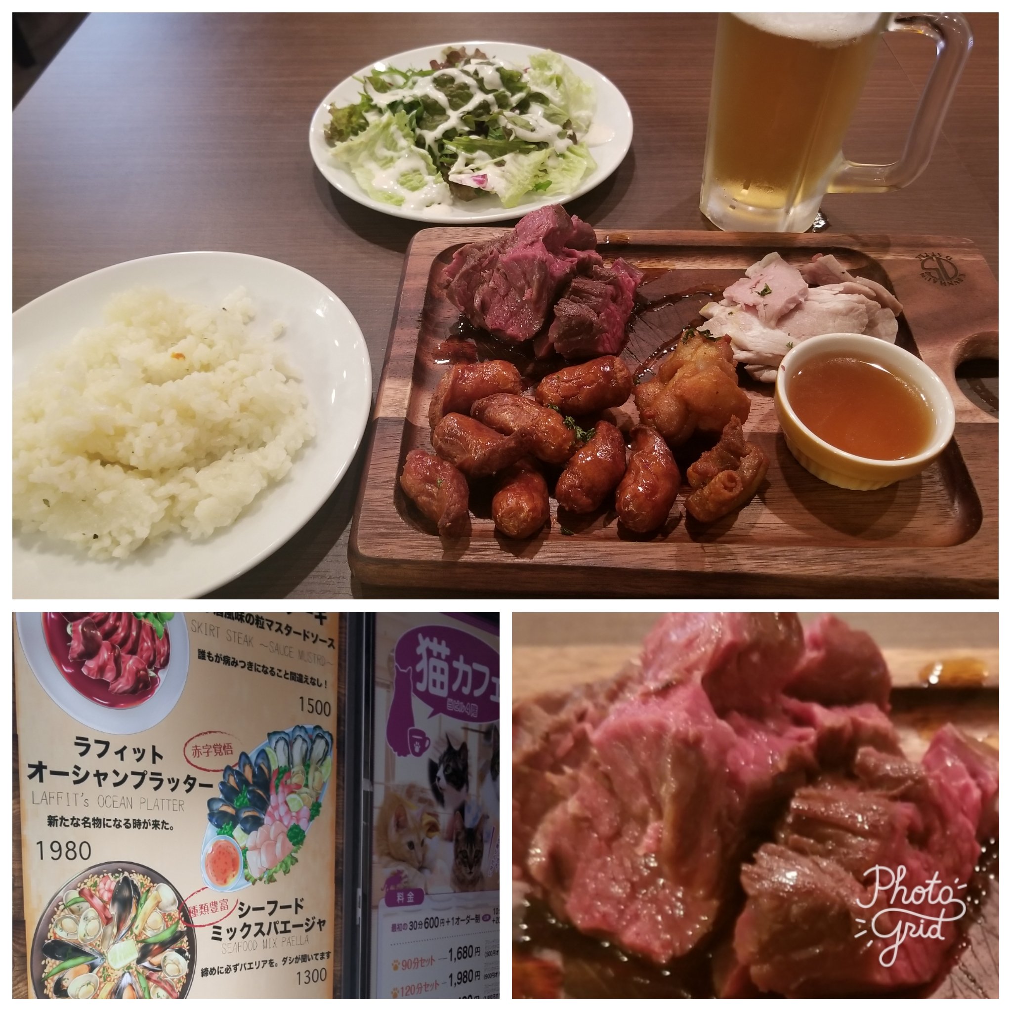 どらこう ﾟｴﾟ Twitterissa 体は肉離れでも 肉からは離れられないの ということで 地元でランチ ジャンラフィット蒲田西口 の 肉祭りランチ 980円 ガーリックライス食べ放題です ハラミが美味い ランチ も付けちゃいました