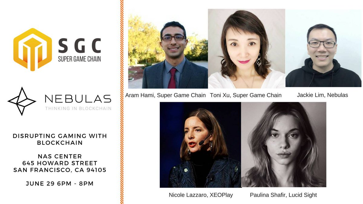 SuperGameChain's tweet image. 💡Reminder: We're co-hosting a Blockchain &amp;amp; Gaming Meetup in #SanFrancisco June 29 from 6-8pm with @nebulasio! Come learn all about how #blockchain will revolutionize the #gaming industry.

👉LINK: meetup.com/Super-Game-Cha…

#cryptocurrency #fintech #nebulas #SGC #dapps #btc #eth