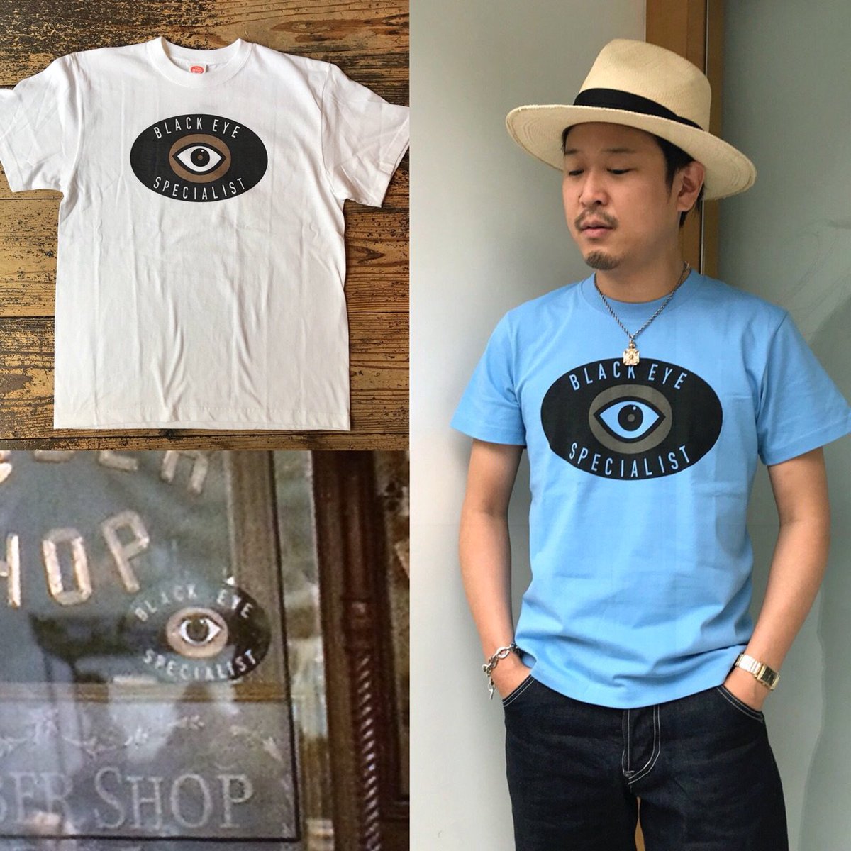 ドライボーンズ 名古屋店 V Twitter Print T Shirt Black Eye 映画 The Godfather Part の劇中に登場するバーバーショップのウィンドウに掲げられた ミステリアスなサインを基にデザイン 本日もご来店お待ちしております Blackeyespecialist Godfather2