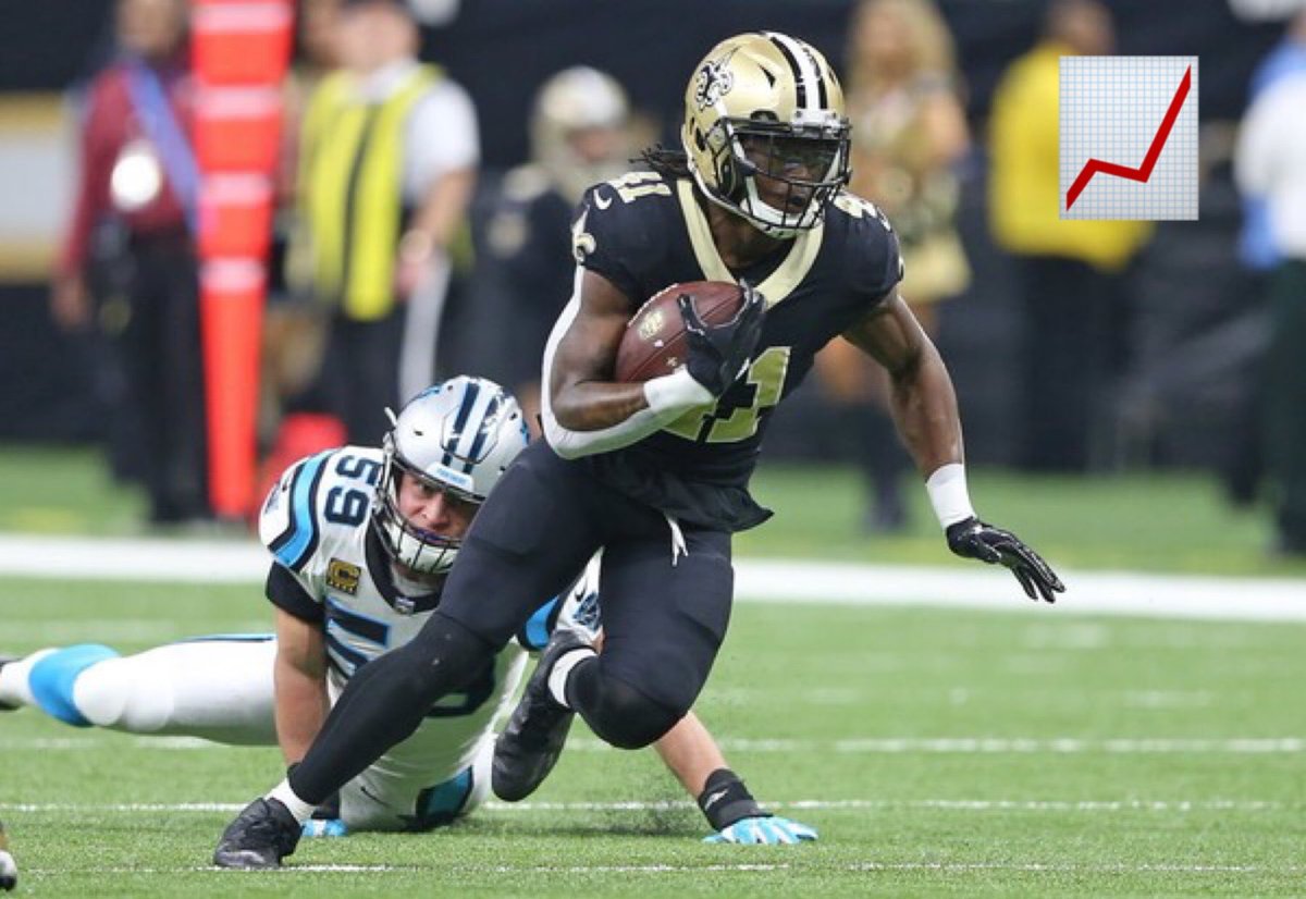 CreekGamblers's tweet photo. Top 5 running back Alvin Kamara is voted Team captain.
Reporters overheard owner Curé exclaim Kamara was,“Face of the franchise.” https://t.co/x7YxfcY8Nl