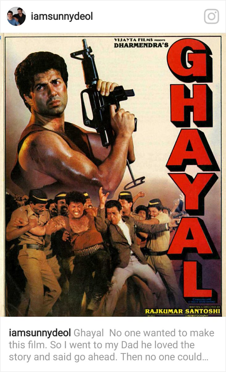 nripendraj9's tweet photo. @SAMTHEBESTEST GHAYAL is trendsetter in Action with Unique Script, Wonderful Direction, Unmatchable Performances ,Powerful
Dialogues, Full of Emotions & Awesome Songs
Indian Cinema is unable to give such movie till now
All in All complete Entertainment
#28YearsOfGhayal https://t.co/58bW8EFRUW