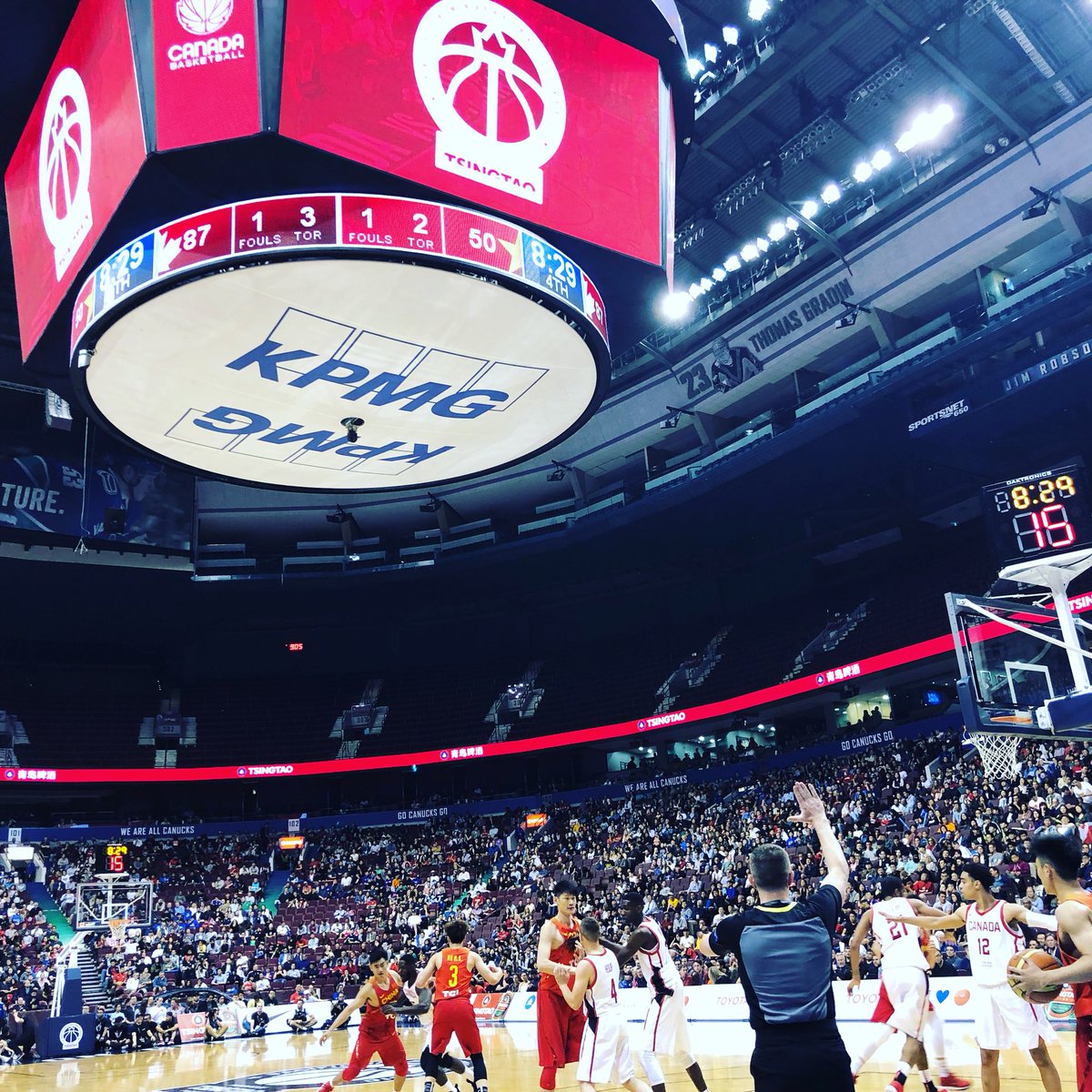 RiazMeghji's tweet photo. Witnessing @CanBball destroy Team China at @RogersArena. Future is bright for #TeamCanada. Next game Victoria Sunday. #PacificRimClassic https://t.co/5MgHCn8ijk