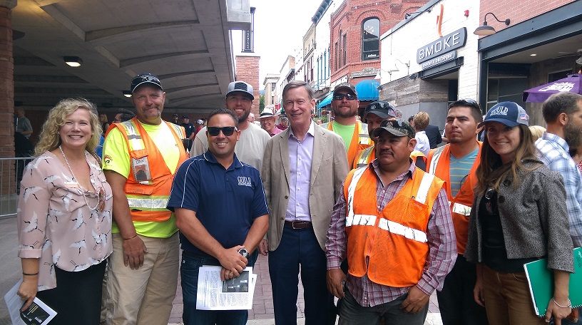 I received a "shout out" from Gov. Hickenlooper when he visited Glenwood Springs and "rededicated" the Glenwood bridge over I-70. He is joined here with Mark Gould (Gould Construction) and others who worked on the project.