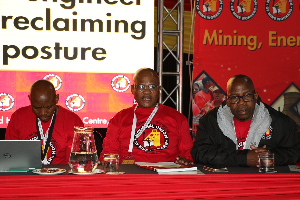 _cosatu's tweet photo. NUM has elected its new leadership at the 16th national congress that ended last night (Friday 22/06/2018) at the Birchwood Hotel in Boksburg.

President: Joseph Montisetse and General Secretary:David Kolekile Sipunzi https://t.co/OMUA8owCLK