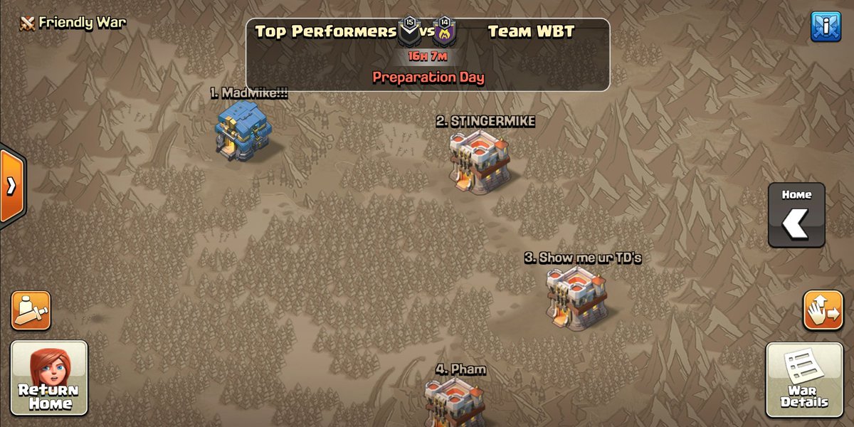 coc_TP's tweet image. Last crazy @MinerLeagueCW week. This doesn't only require skills but luck all over the GWL D1. 
Going 1/4/12/13 against @TeamWBT for the final week. 
GL to not only WBT but @Clankrieger_de and @EdmontonCold too!