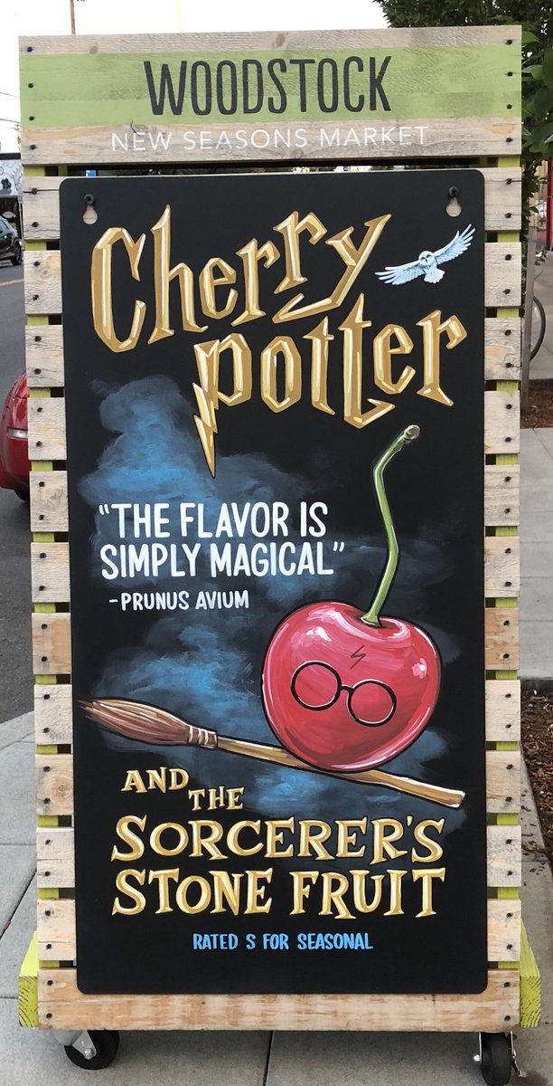 by_the_beard's tweet photo. This just might be the best market sign ever!  @jk_rowling #pdx #pdxoregon #harrypotter https://t.co/xw29csePPC