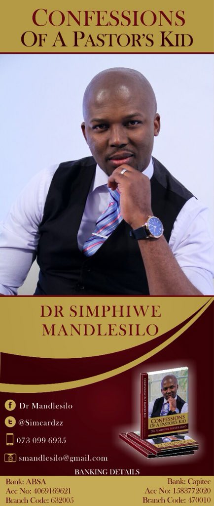DrMandlesilo's tweet photo. Let’s meet again today at AFM National Youth Conference in pretoria.The book is only R150, you can just deposit your money and come and collect your book at the conference. Please use your name and surname as a reference. #COPK https://t.co/xQImQuCLUQ