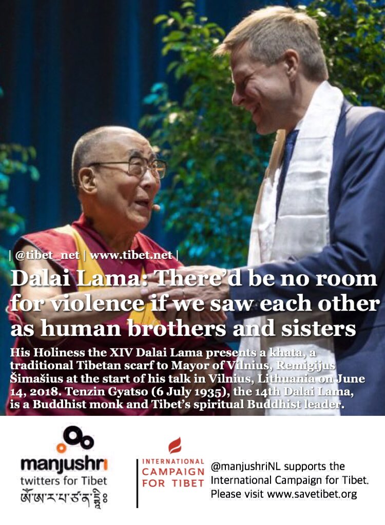 manjushriNL's tweet photo. H.H. the XIV @DalaiLama: There’d be no room for violence if we saw each other as human brothers and sisters: https://t.co/iGEK0XQRyu

#仏 #부처 #佛 #बुद्धा #বুদ্ধ #बधाई #พระพุทธเจ้า #Будда #Buddha #Bouddha #Buda #Budha #Boeddha #Phật

#LITHUANIA SAVE #TIBET!
#CHINA #freeTIBET! https://t.co/KZMFKRju53