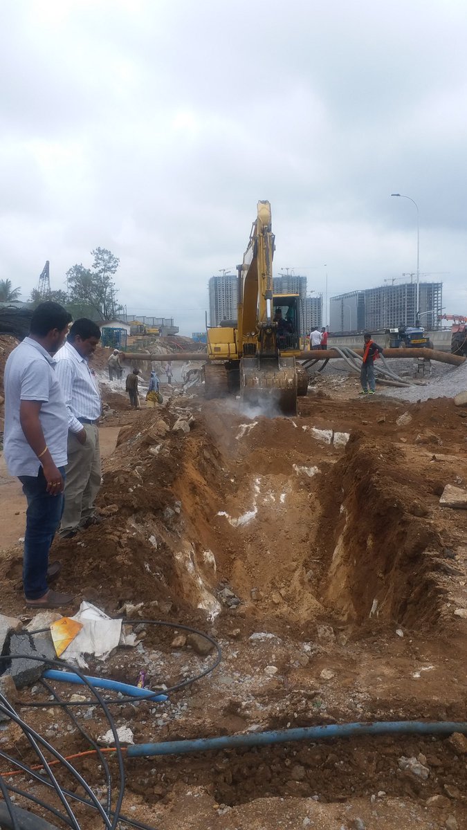 Sir. 
     Shifting of 600mm dia ms pipe line work under progress at Mind space Raheja IT park Madhapur section