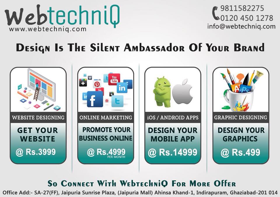 webtechniq's tweet photo. Avail The Best Services From #webtechniq

Visit - https://t.co/KUsqXngHtG
Call - 9811582275 / 9643175316
Mail- info@webtechniq.com

#website #development #design #App #ios #andorid #graphics #redesigning #bestoffers #hurryup https://t.co/abj9l4bR7N