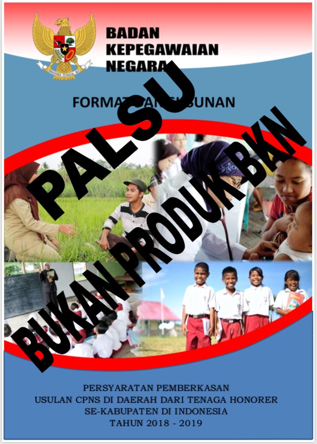 setkabgoid's tweet photo. Honorer di sejumlah wilayah di Indonesia dibuat resah. Pasalnya, saat ini beredar Petunjuk Teknis (Juknis) mengenai Persyaratan Pemberkasan Usulan CPNS dari Tenaga Honorer tahun 2018-2019 yang disebutkan dikeluarkan oleh Badan Kepegawaian Negara @BKNgoid. https://t.co/95Zn4GTsSk https://t.co/OK08ERQuiq