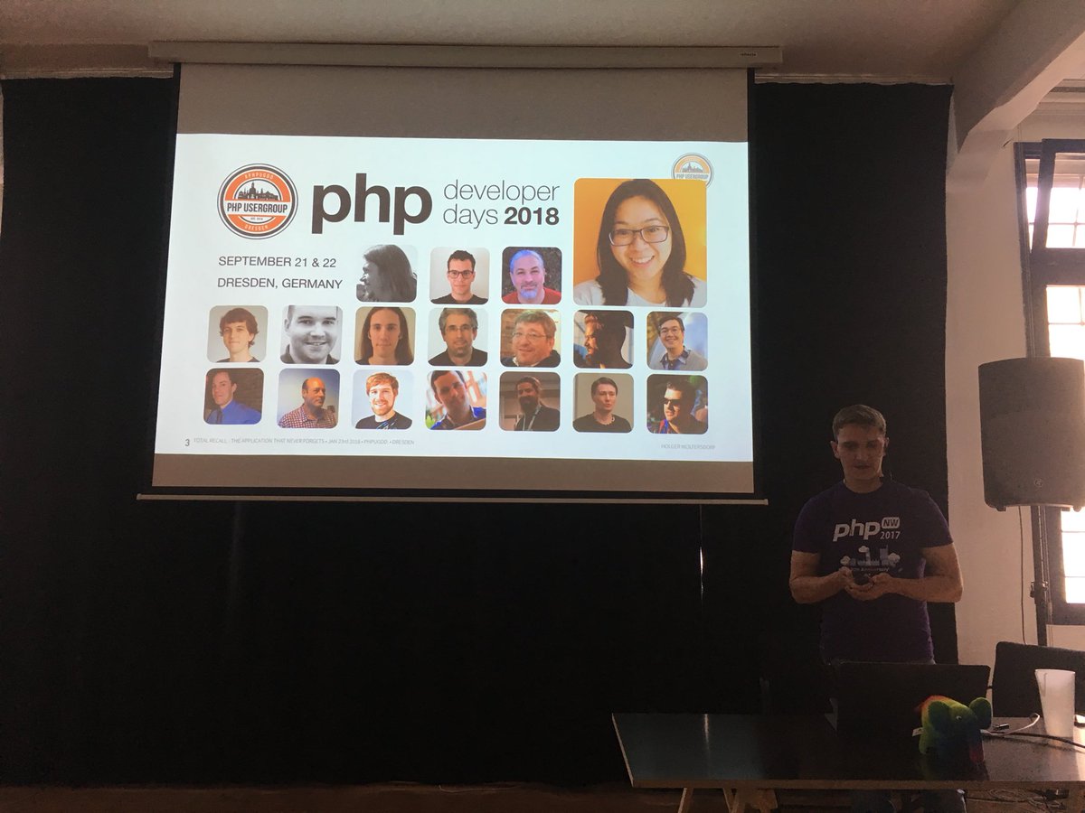 @hollodotme use his talk <a href="/PhpPrague/">PHP Prague</a> to do some advertising for our <a href="/PHPDD/">PHP Dev Day 2025</a> 😎 so don’t miss to join this conference in September