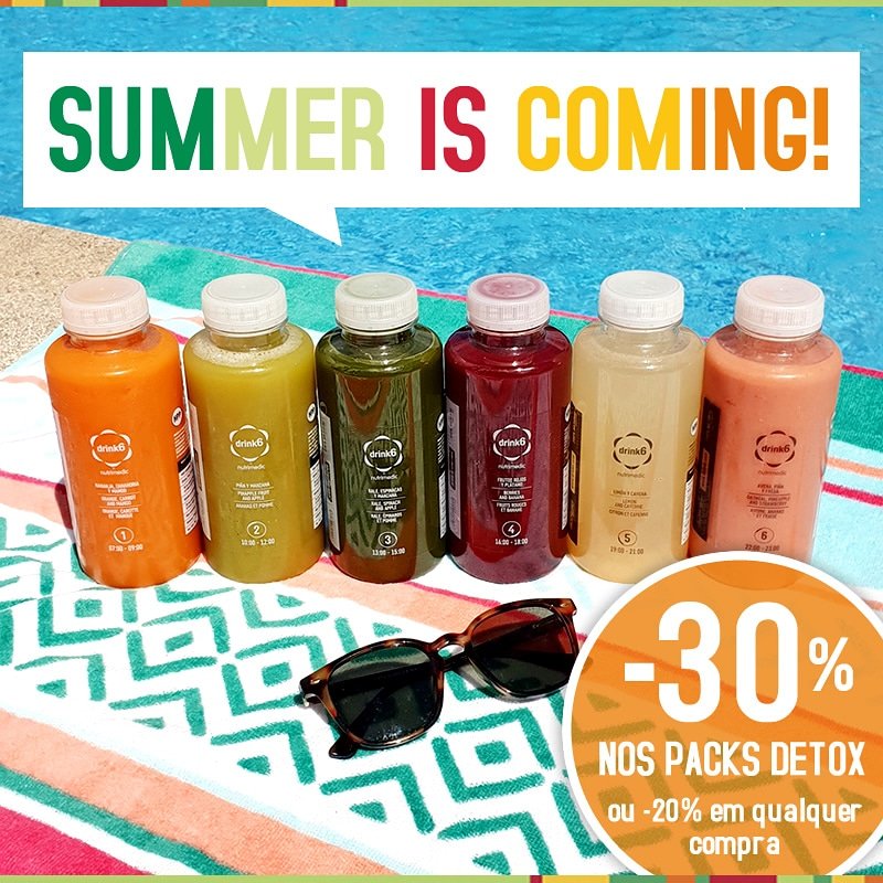 drink6sumos's tweet photo. 🚨PROMOÇÃO!
Neste verão temos um #desconto escaldante para si🔥:
- 30% Desconto nos #PacksDetox com o código: coming30
- 20% Desconto em qualquer outra compra com o código: coming20 
Peça já o seu e mantenha-se em grande forma neste verão💪🌞
https://t.co/Wj2Bqi5WDE https://t.co/WGRcIVaDEp