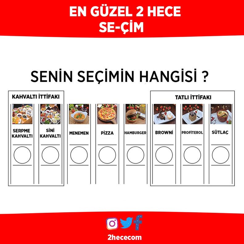2hececom's tweet photo. Senin Seçimin Hangisi?
Yorumunu bekliyoruz.
TEL: 0212 543 70 71
#2hece #cafe #restaurant #seçim https://t.co/aIcqV5H4os