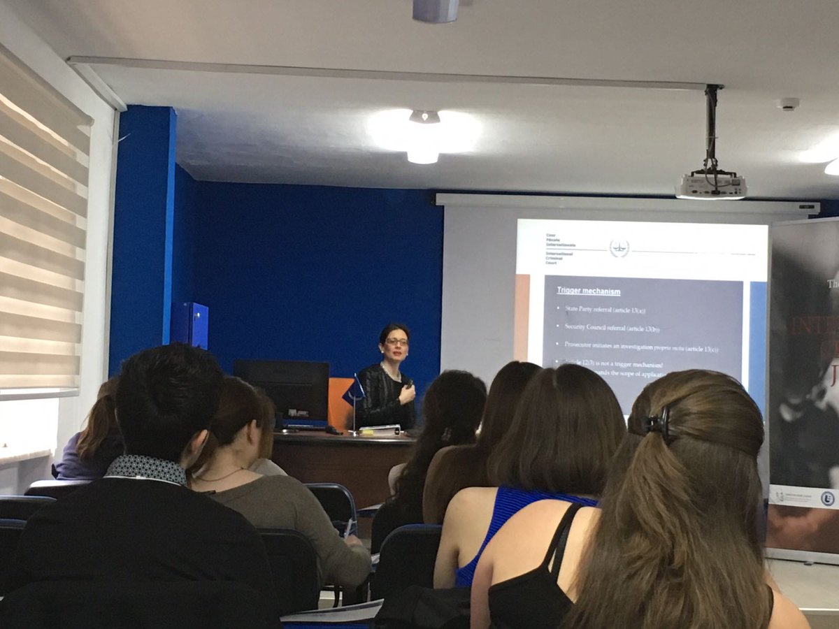 #ICCOutreach in Georgia: Students were eager to learn more about the Court, its operation + case law during an ICL training on session by a Legal Officer from ICC Chambers organised by the Fondation René Cassin. ➡ ICC +students bit.ly/2IsZG8b Building a #morejustworld