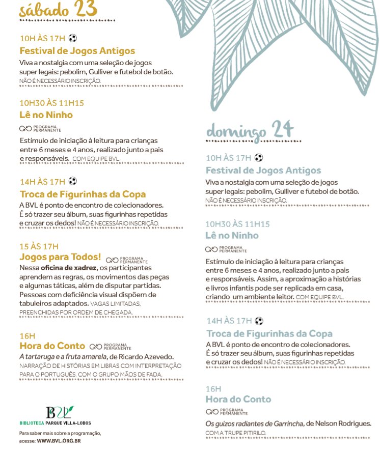 Bvl Biblioteca Na Bvl O Final De Semana E Tempo De Aproveitar Tudo Programe Se