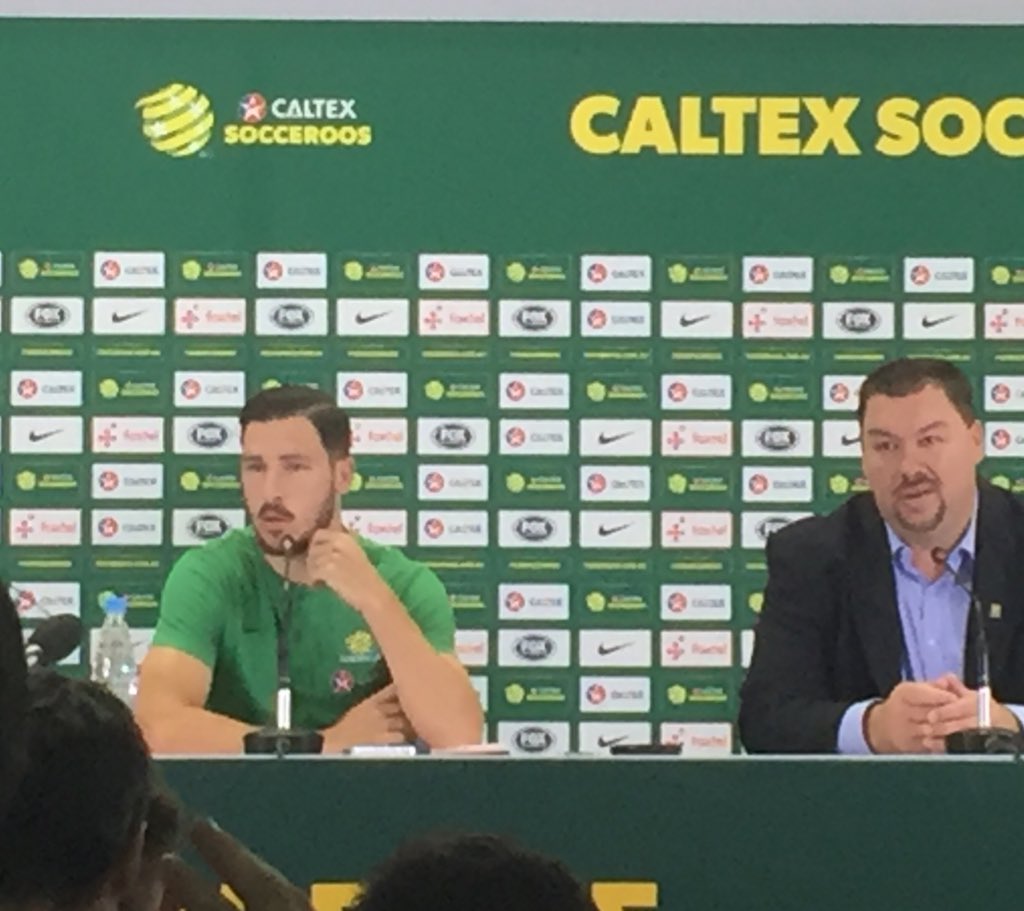 Mathew Leckie on the Robbie Kruse criticism: "It's really unfair. He's shocked and it's disappointing people back home are saying those things. (Nobody) has the right to abuse players. He's a great player and that's why he's in the starting XI."
#worldcup #AUS @sbs <a href="/TheWorldGame/">SBS - The World Game</a>