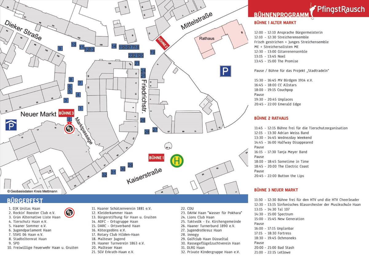 RockRooClub's tweet photo. 🕟 Euer Fahrplan für HEUTE beim PfingstRausch #Haan 2018! https://t.co/ERWNLmYqHl