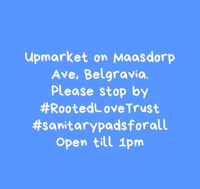 RootedLoveTrust's tweet photo. This is happening right now!! If you are in Harare feel free to stop by! #spreadingawareness #EndTaboo #zw https://t.co/pMT5LeuAZK