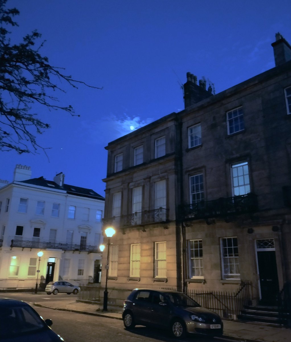 The moon over Percy Street in Liverpool's #GeorgianQuarter