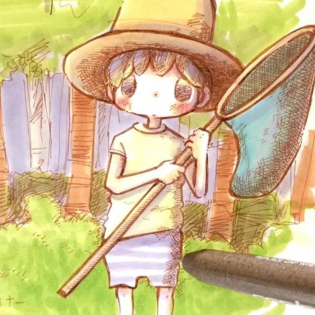 ちゃだるみオンラインイラストレッスン 虫取り少年 コピック マルチライナーセピア いらすと イラスト 虫取り Copic Copicmarker Copicmarkers Copics Ilust T Co 2vansm4hdq T Co Ihqbcoa3vk Twitter