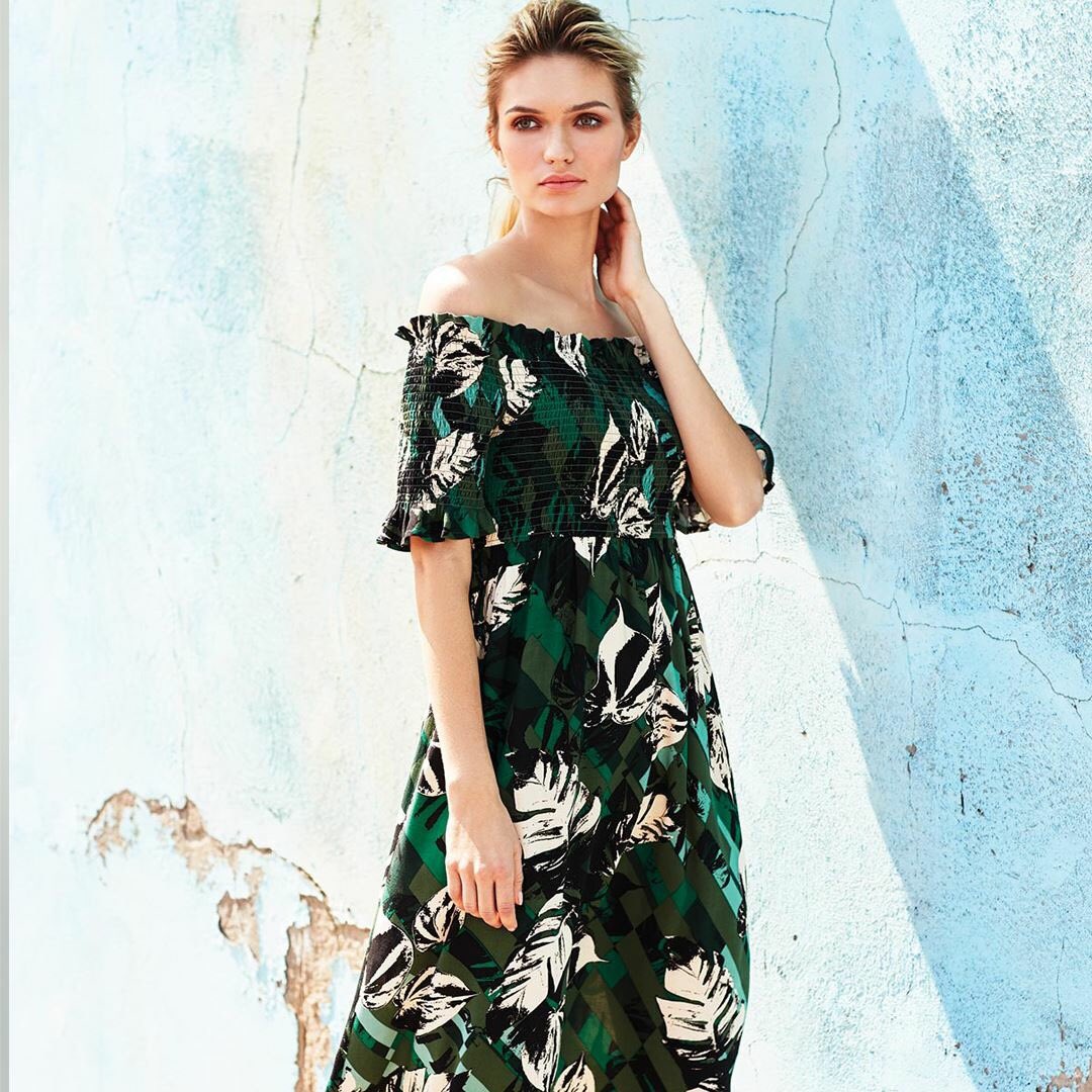 peacocks bardot dress