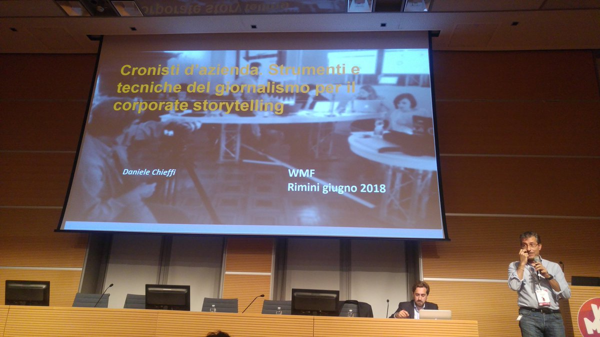 Fare brand journalism *non significa* fare marchette.
Fare brand journalism significa valorizzare il capitale narrativo di un brand creando valore per gli stakeholders.
➡ <a href="/DanieleChieffi/">Daniele Chieffi</a> @ilfestival
#wmf18 #brandjournalism #Storytelling