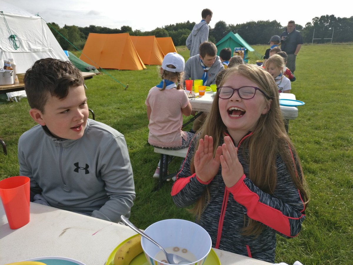 newryscouts's tweet photo. We had a lovely 2 course breakfast this morning, after all the Beavers had a great night's sleep! 🏕 We are looking forward to a great day in the sun ☀
#ScoutsIE #BeaversCanCamp #NewryScouts https://t.co/Z3DUjd7Zo1