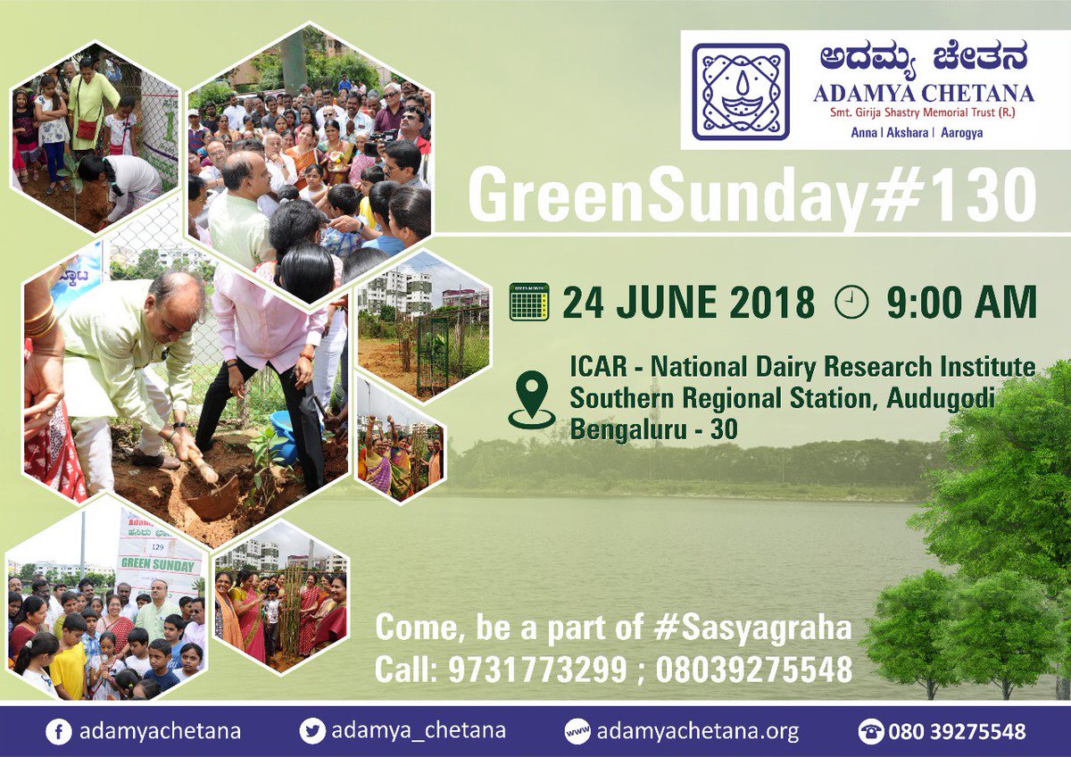 Join me for #Sasyagraha #GreenSunday130 with Green Warriors of @adamya_chetana